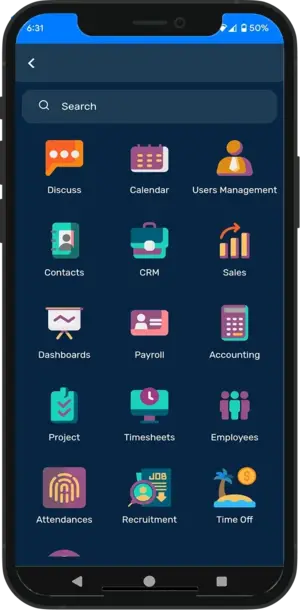 Interface de la solution de gestion d’entreprise BizProSoft