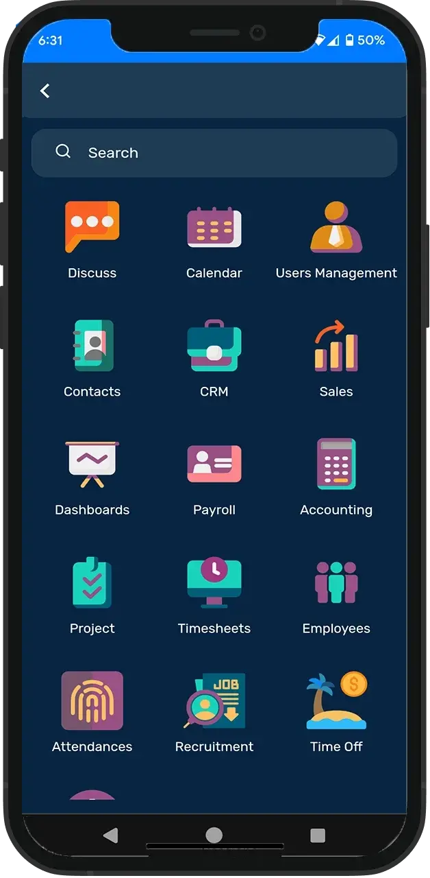 Interface de la solution de gestion d’entreprise BizProSoft